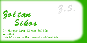 zoltan sikos business card