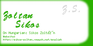 zoltan sikos business card